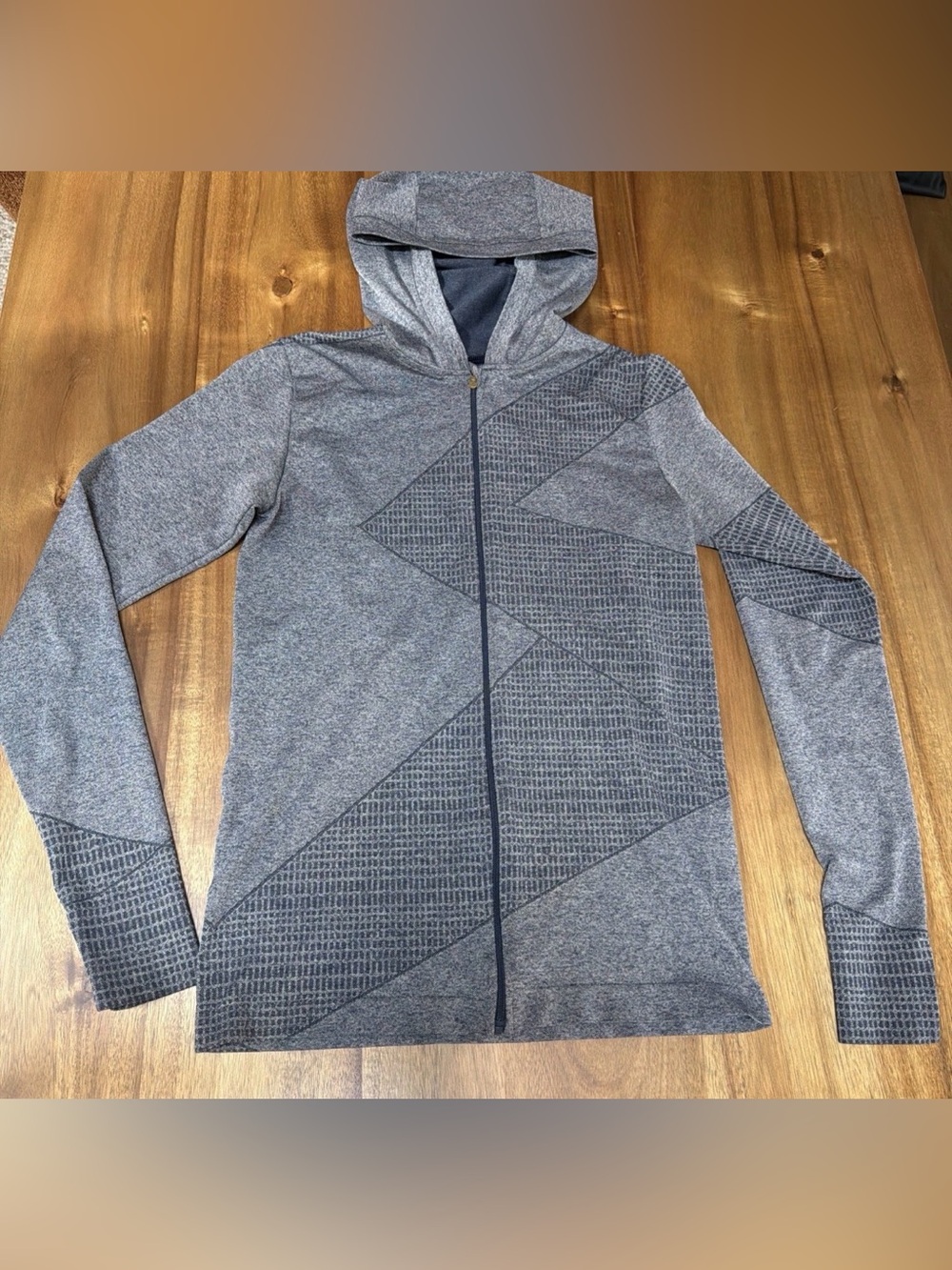 Women’s Oiselle Hooded Full Zip Up Shirt Jacket Sz Small Navy